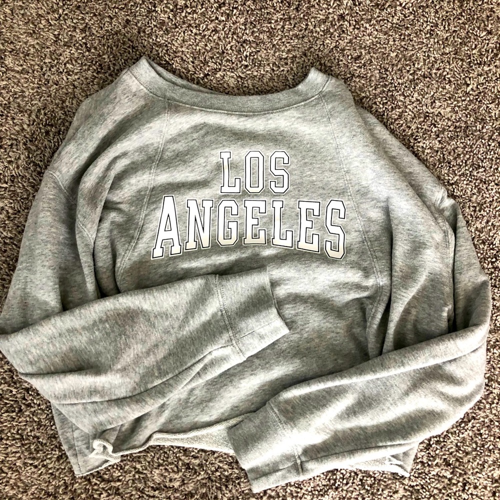 Aero Light Grey Cropped Sweatshirt
